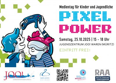 Von Gaming bis Virtual Reality: Medientag PIXEL.POWER im Jugendzentrum JOO!